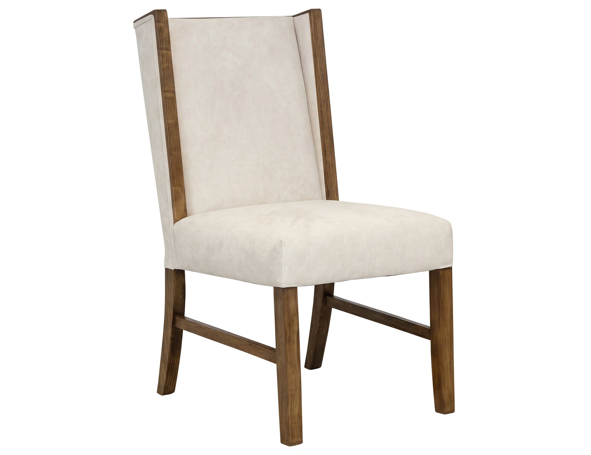 Silver - 39'' Upholstered Chair (Set of 2) - Ivory / Dark Brown