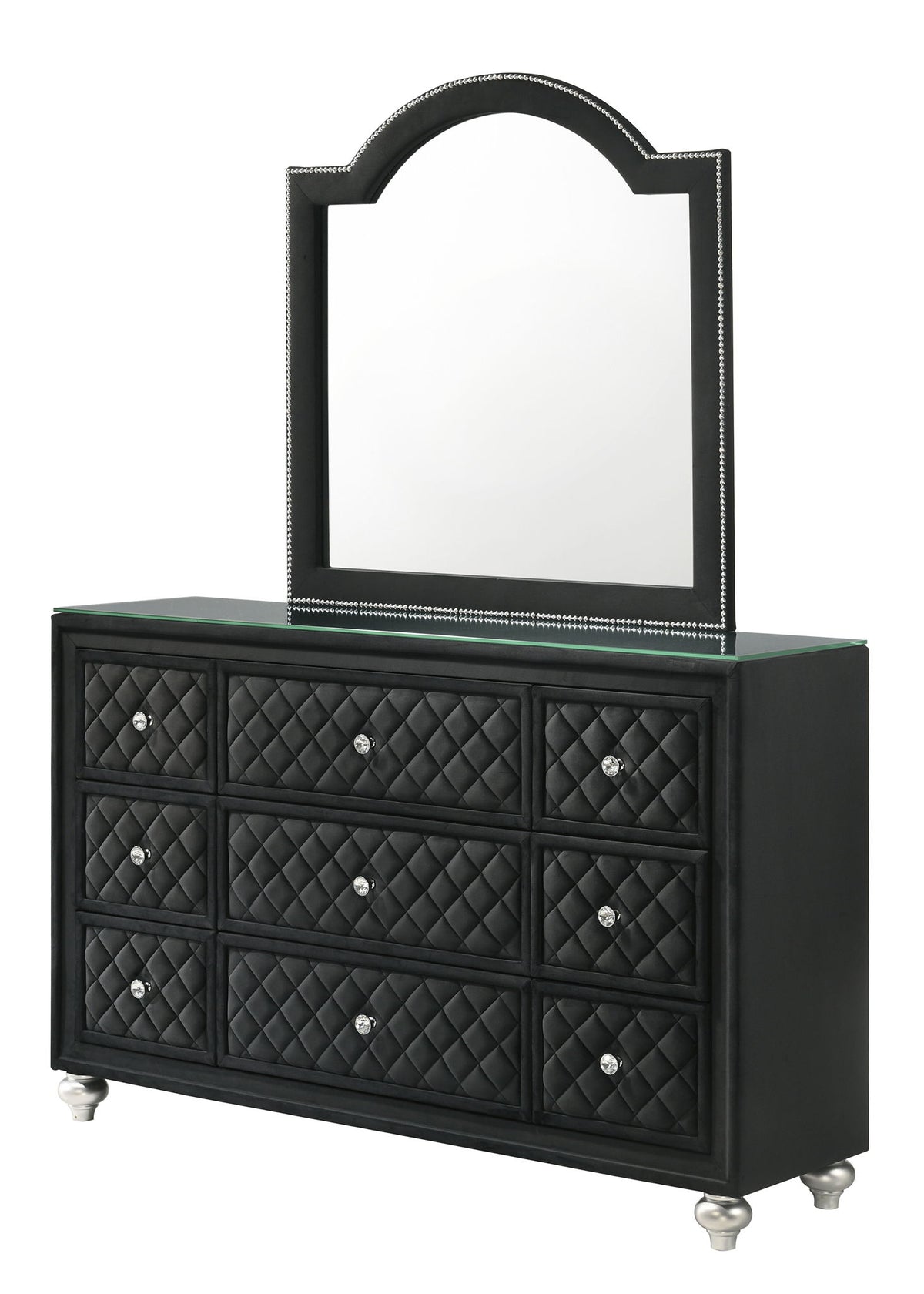 Cameo - King 5 Piece Bedroom Set - Black