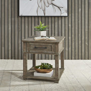 Parkland Falls - Rectangular End Table - Weathered Taupe