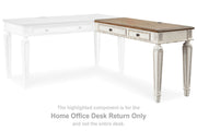 Realyn - Home Office Desk Return - White / Brown