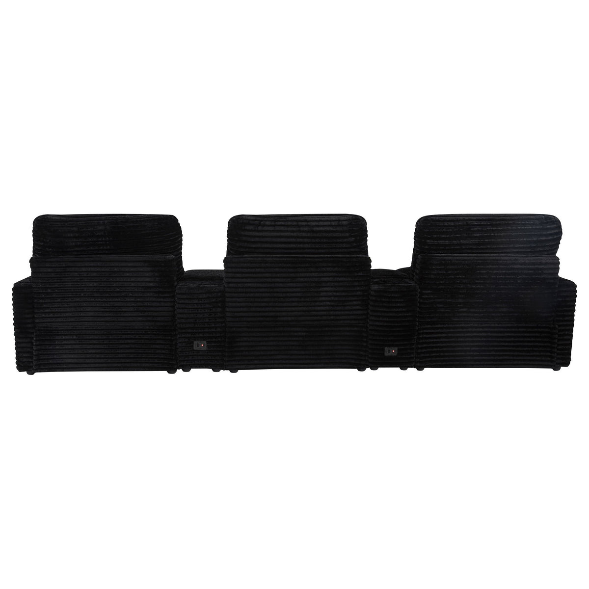 Collins 5-Piece Power Reclining Home Theater Seating Black