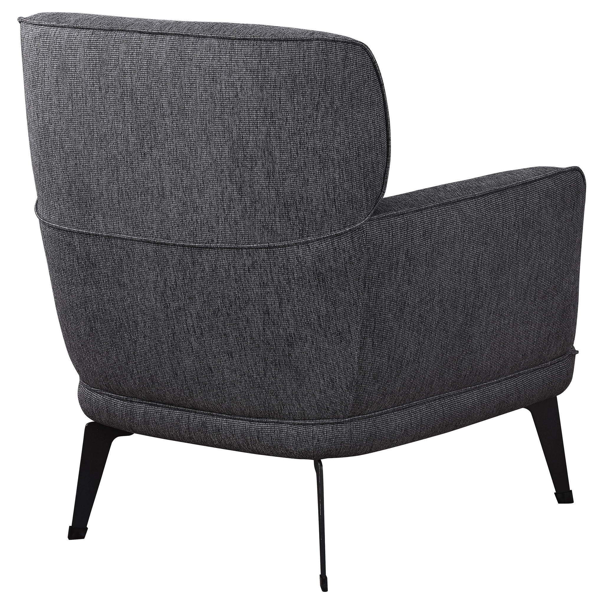 Andrea Upholstered Crescent Arm Accent Chair Grey