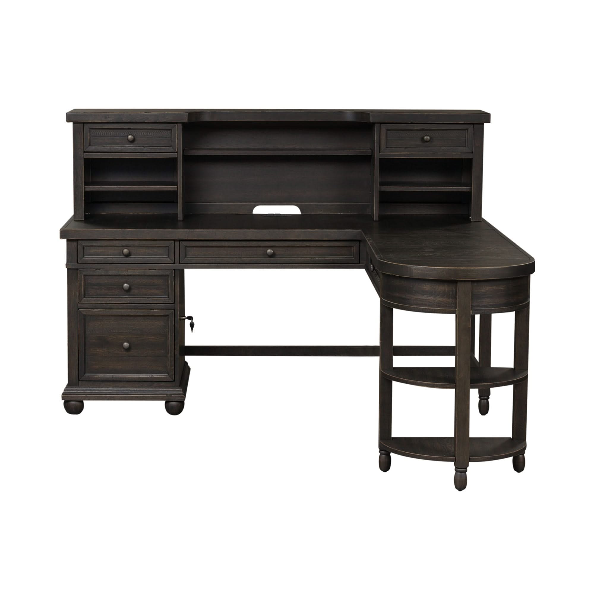 Harvest Home - L Shaped Desk Set With Hutch - Chalkboard