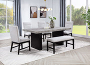 Sebastian - 6 Piece Dining Room Set - Black / Gray