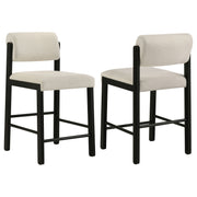 Kehoe Upholstered Counter Height Chair Cream and Black (Set of 2)