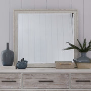Backroads - Landscape Mirror - Weathered White