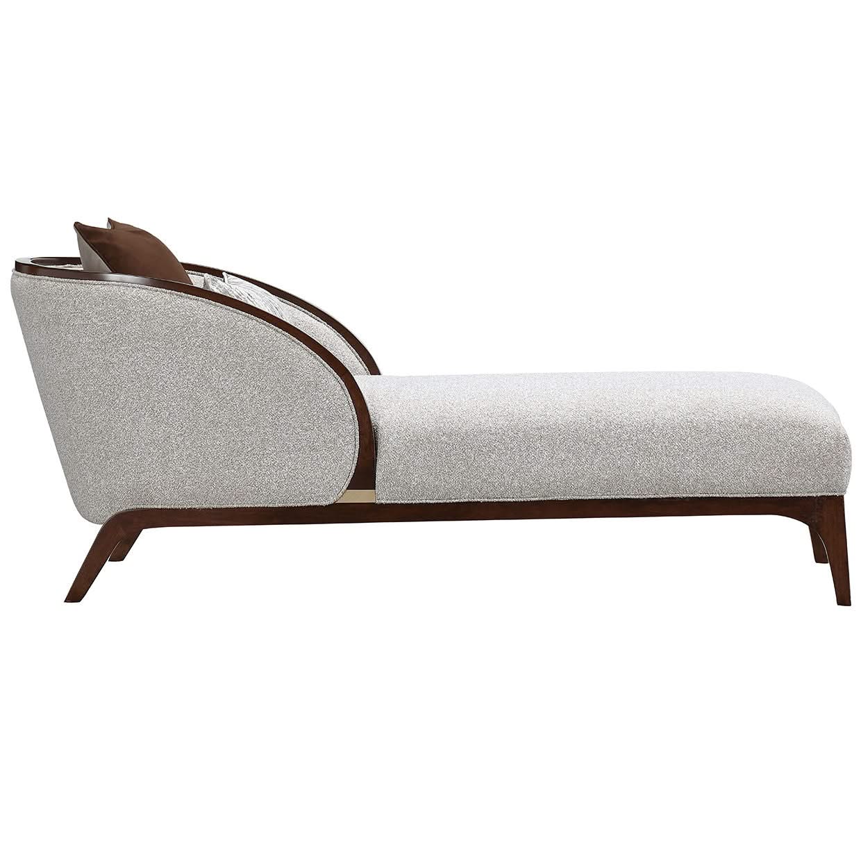 Houston - Chaise - Pebble / Walnut
