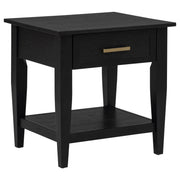 Lindenton 1-drawer Wood Occasional Side End Table Black