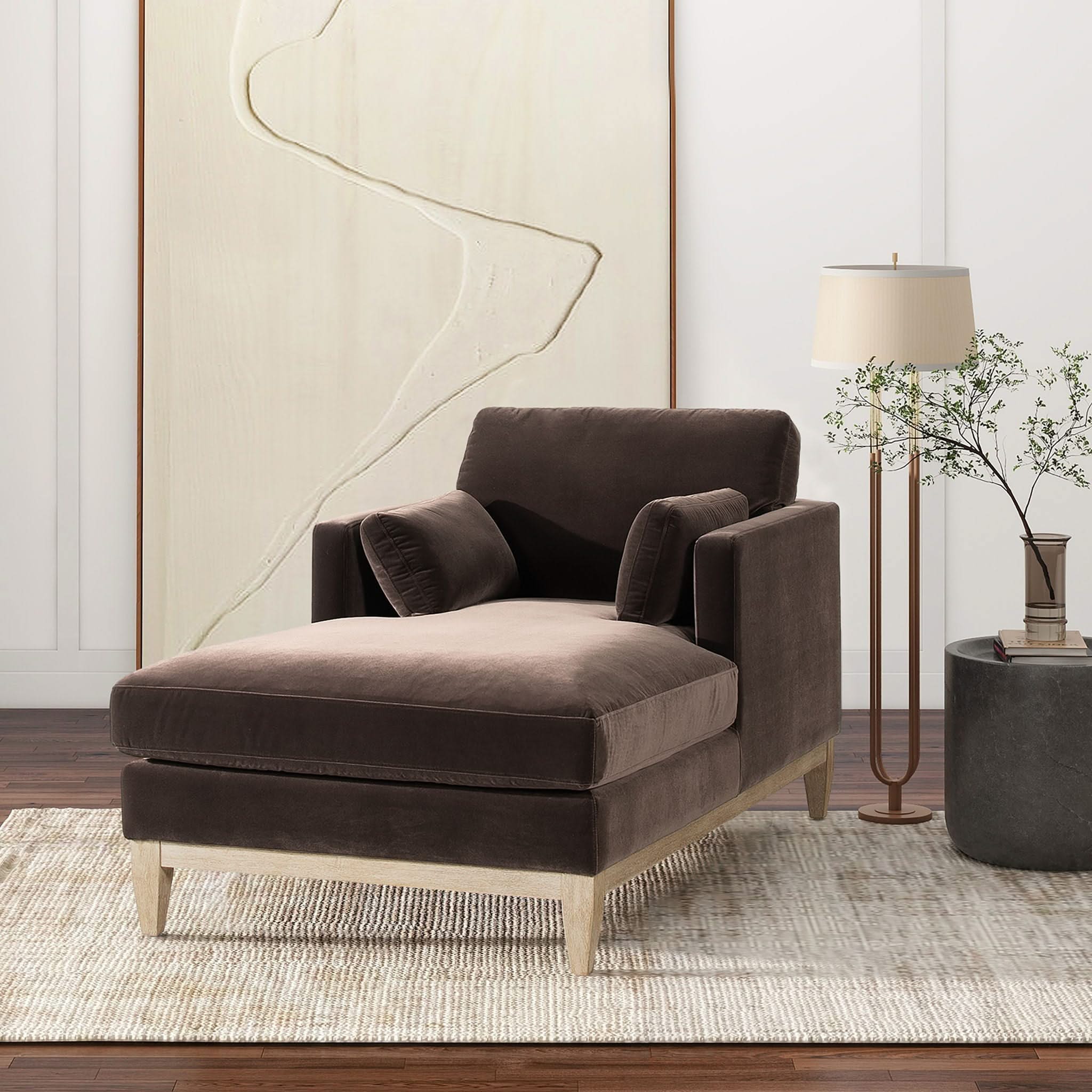 Knox - Modern Farmhouse Chaise Lounge Chair