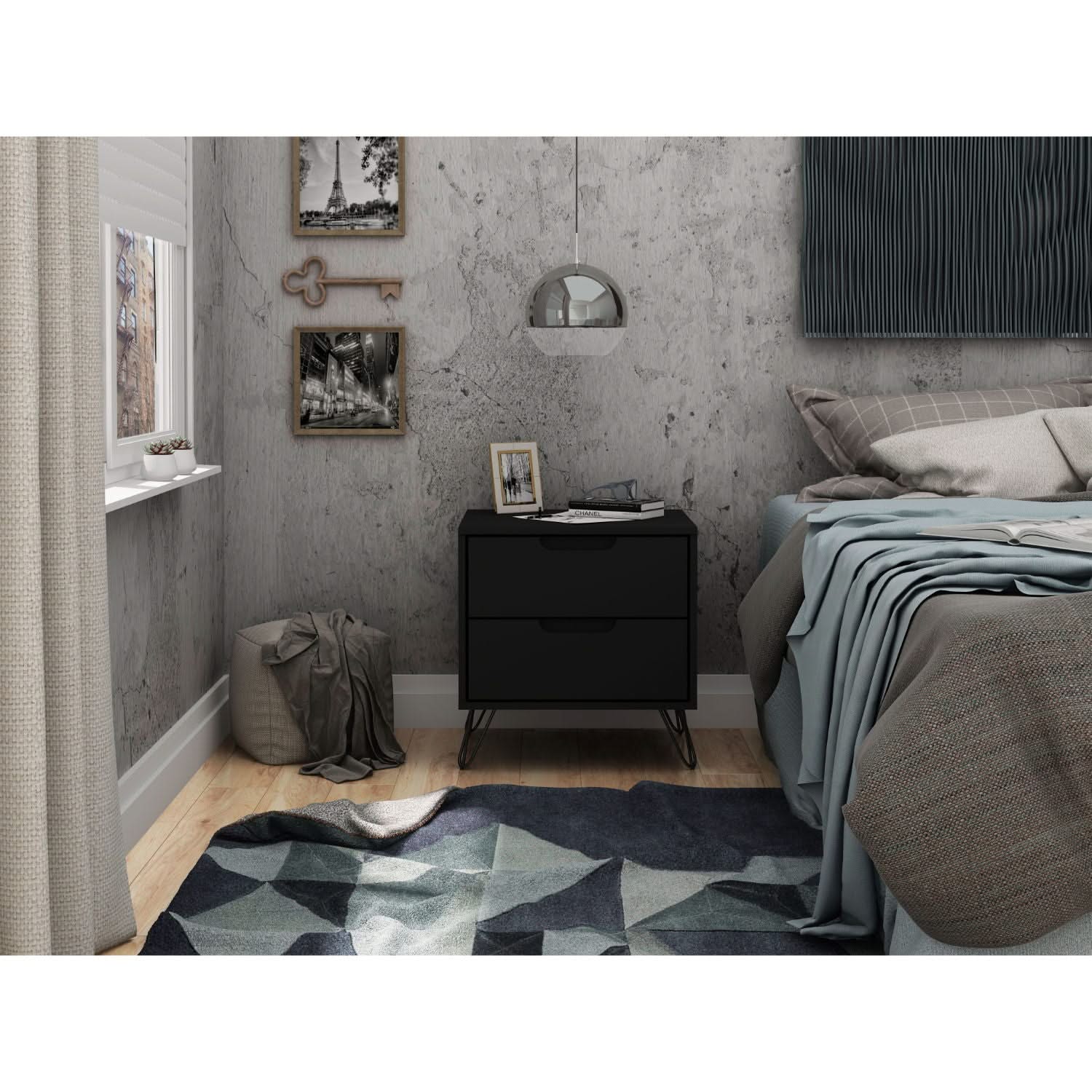 Rockefeller - 2 Drawer Nightstand