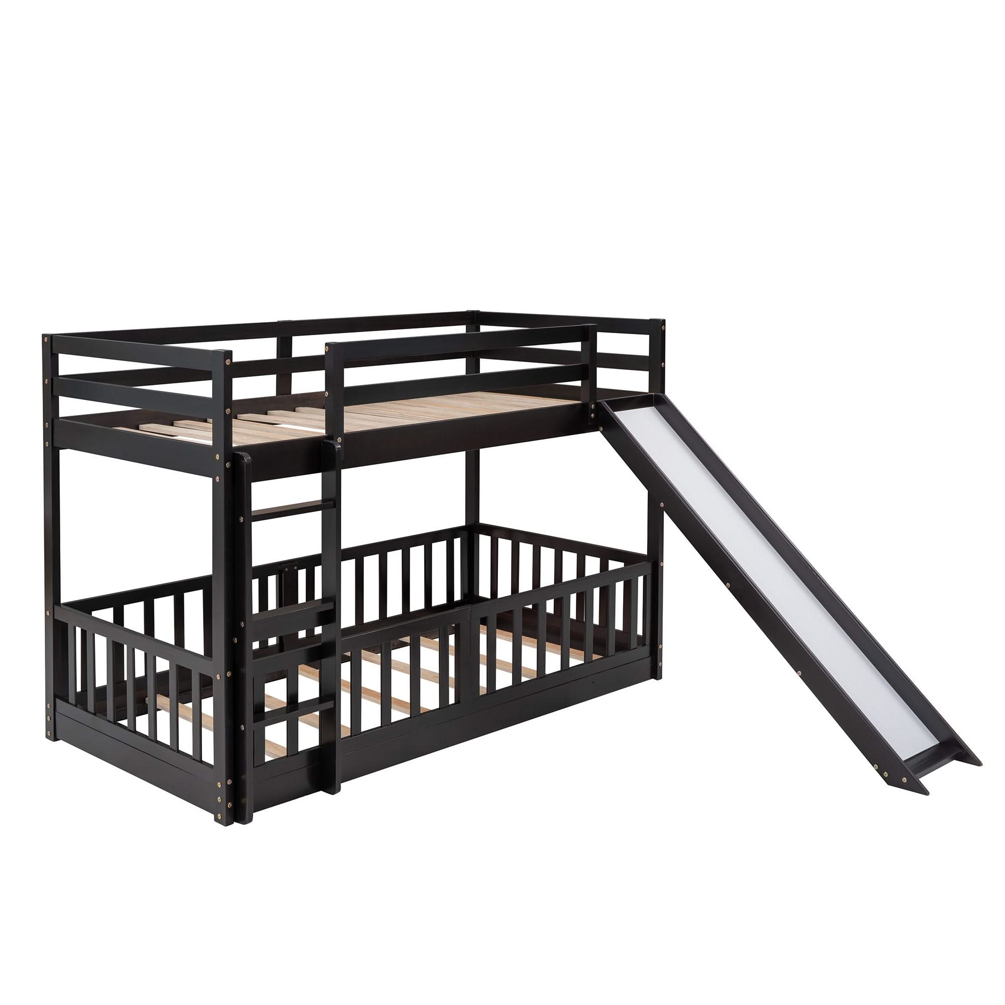 Bunk Bed With Convertible Ladder And Slide