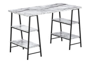 Computer Desk For Home Office, Laptop, Storage Shelves, Contemporary Versatile Placement - White
