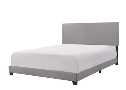 Erin - Queen Nailhead Bed - Gray