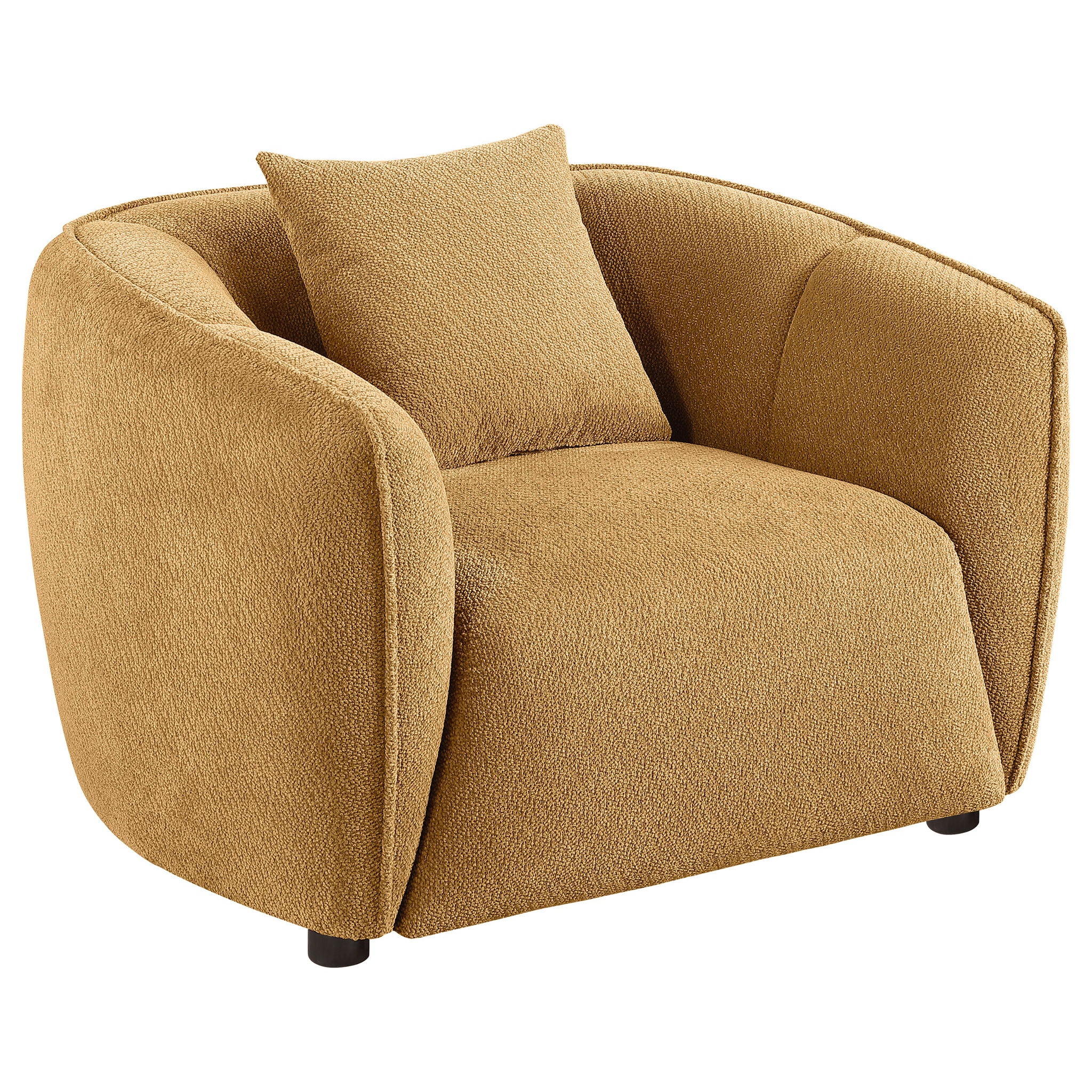Aleisha 3-piece Chenille Upholstered Sofa Set Mustard Yellow