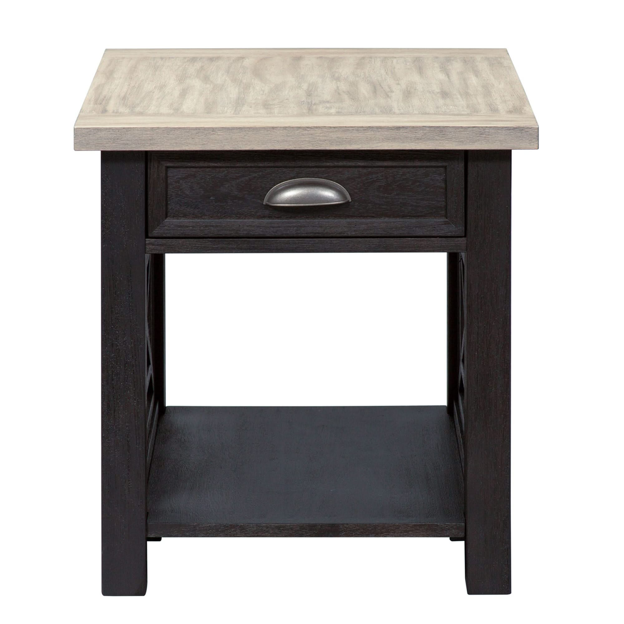 Heatherbrook - 3 Piece Table Set (1 Lift Top Cocktail 2 End Tables) - Charcoal & Ash