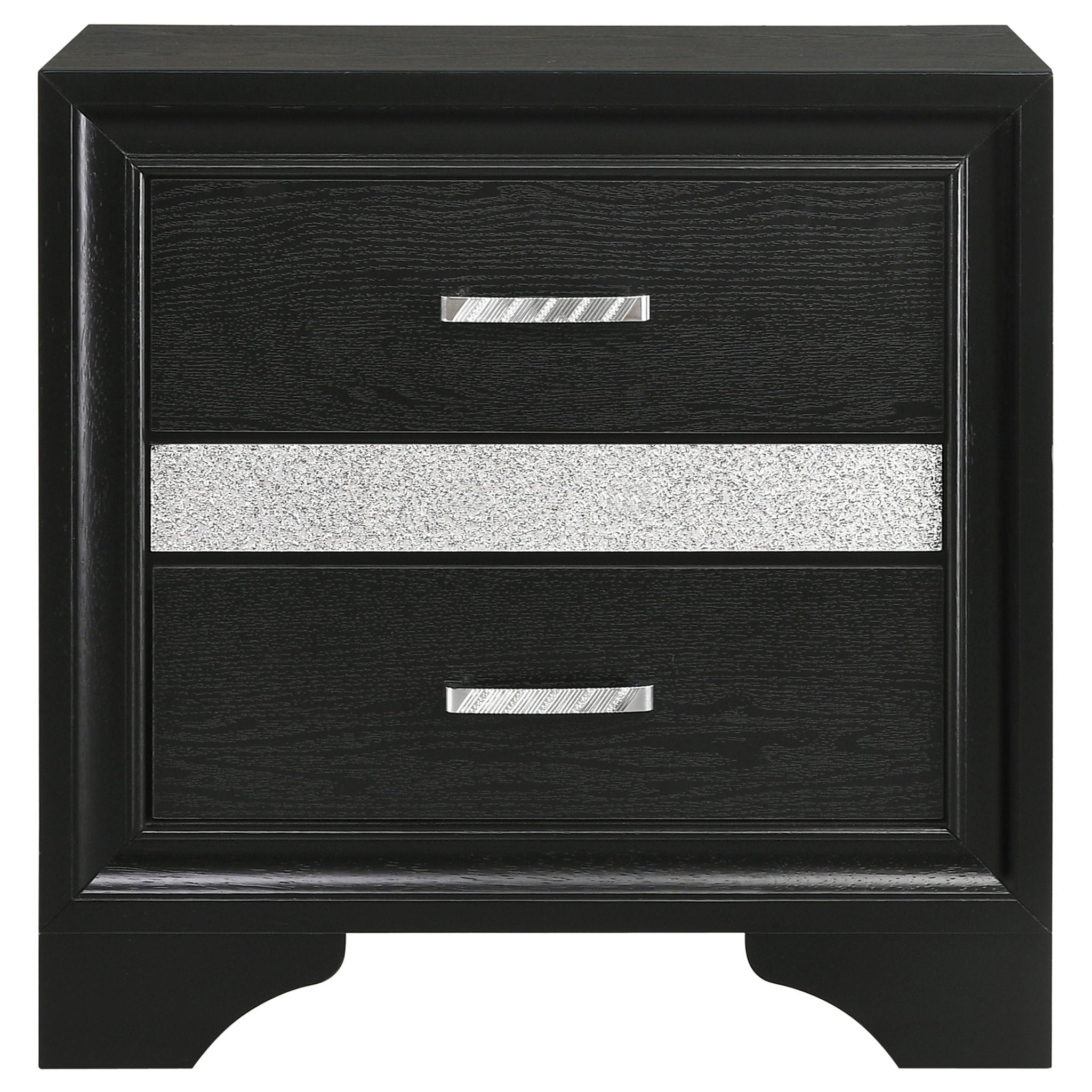 Miranda 3-drawer Nightstand Bedside Table Black