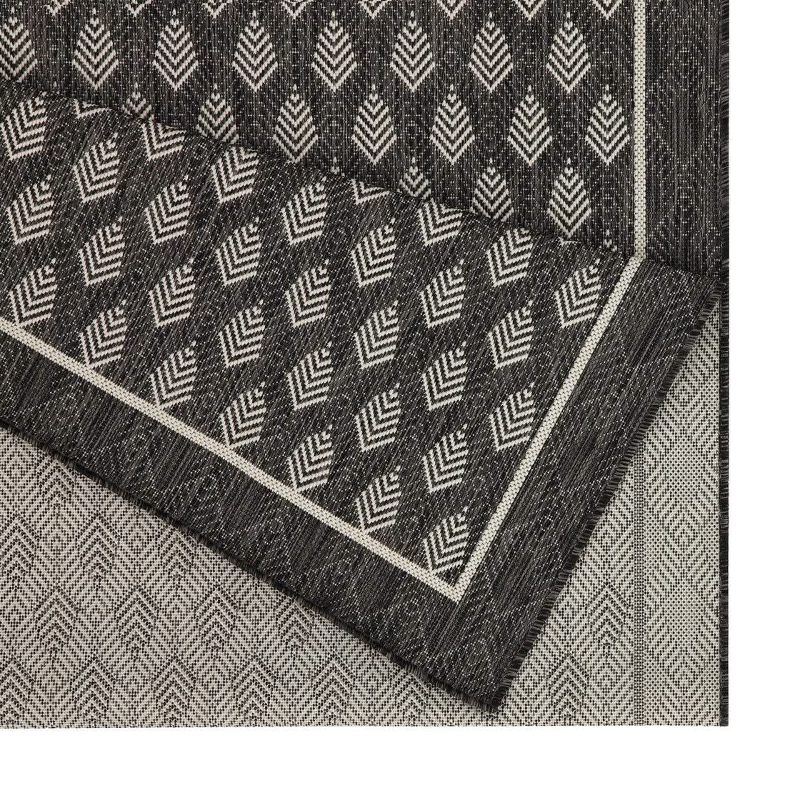 Sunshine - 5'3" X 7'3" Indoor, Outdoor Polypropylene Area Rug - Anthracite