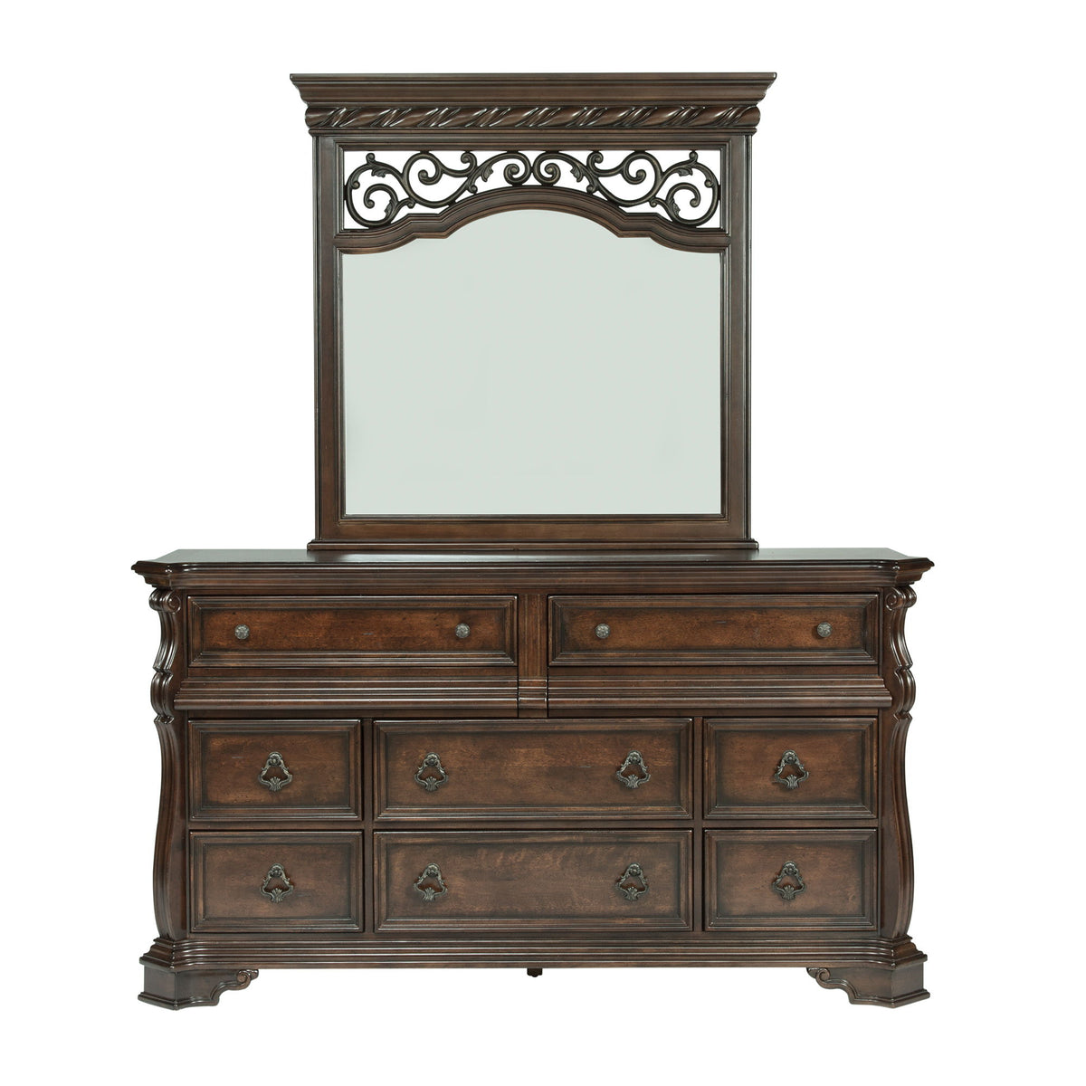 Arbor Place - 8 Drawer Double Dresser - Brownstone