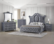 Cameo - King 5 Piece Bedroom Set - Gray