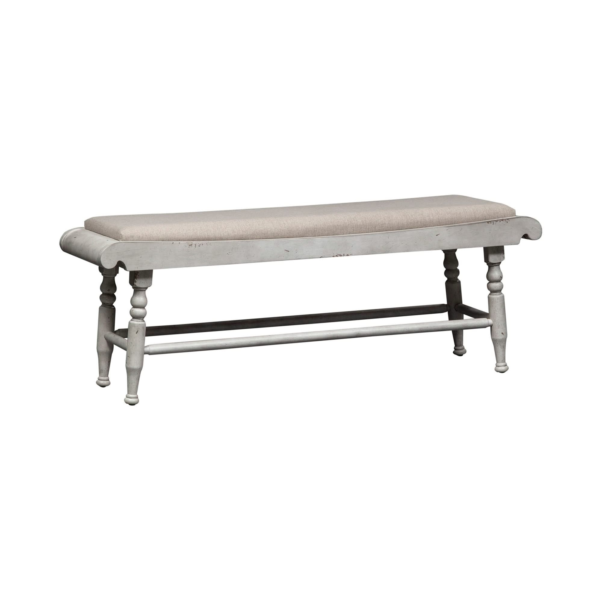 Whitney - Bench - Antique Linen / Weathered Gray