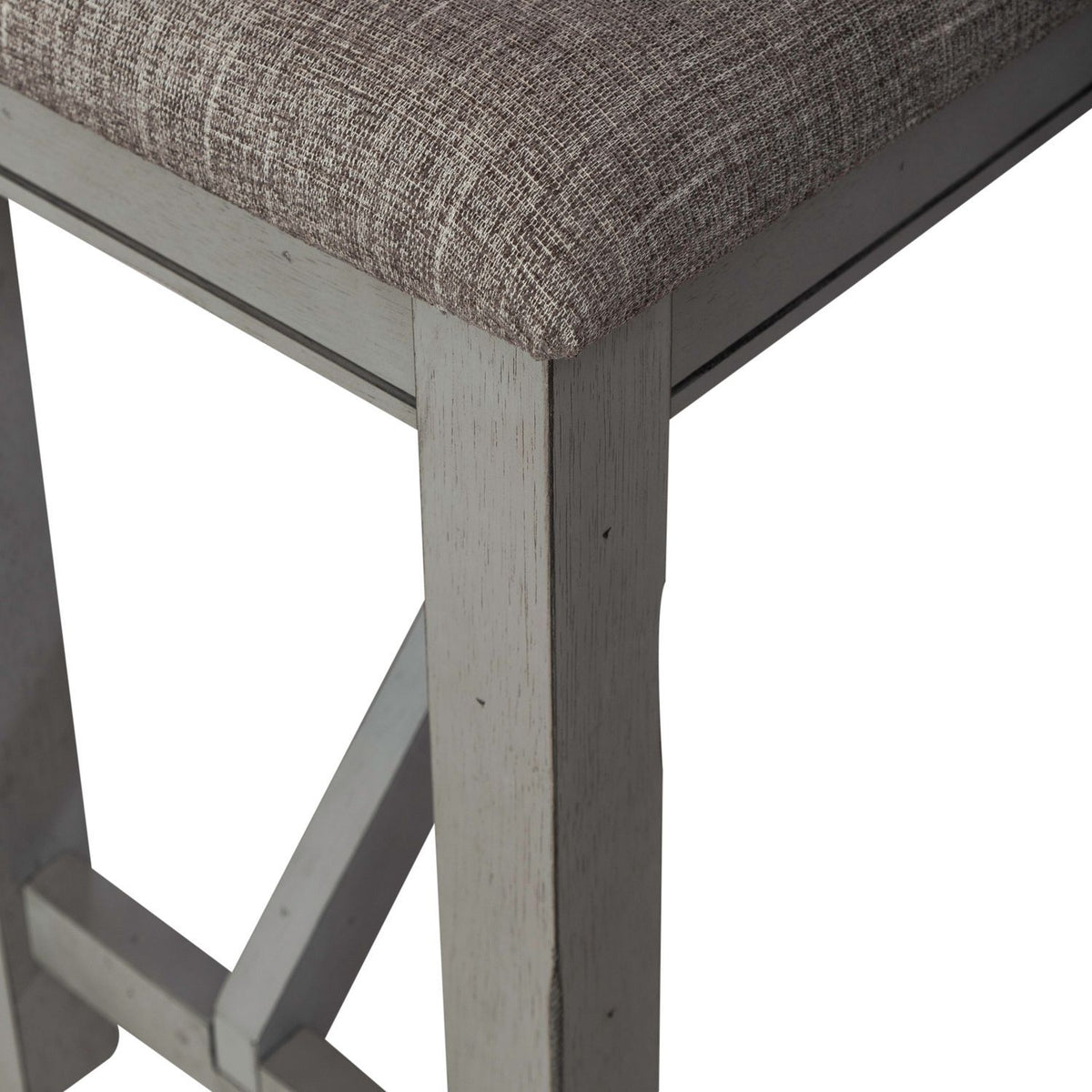 Newport - Counter Height Dining Bench - Smokey Gray / Carbon Gray
