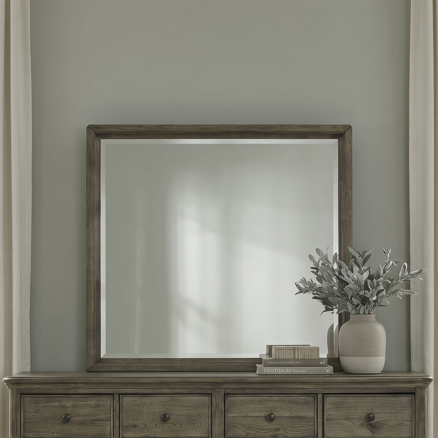 Hickory Grove - Landscape Mirror - Heirloom Brown