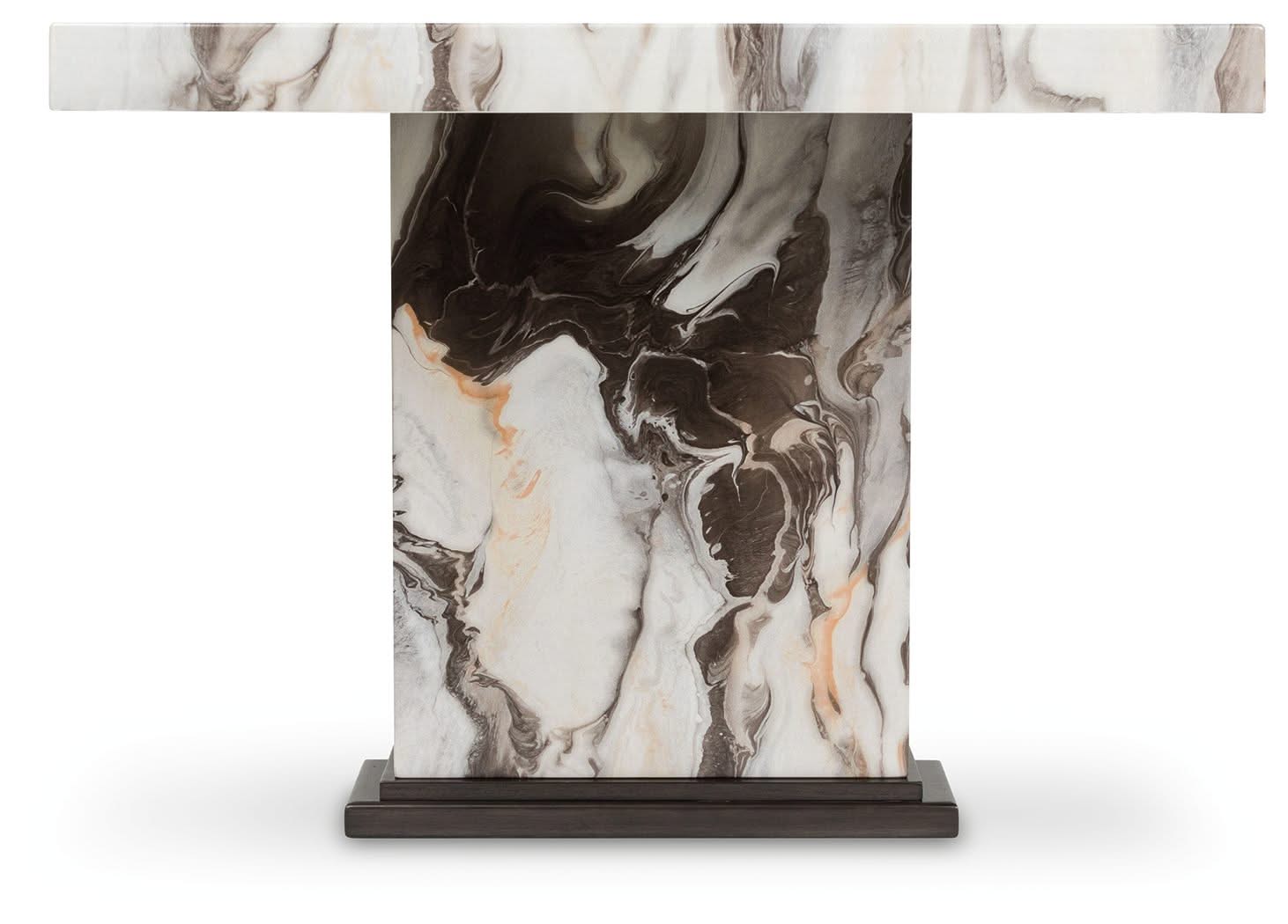 Jeshina - Dining Table - Dark Brown / Beige