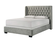 Daphne - King Bed - Light Gray Tweed