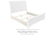 Realyn - King Sleigh Rails - Chipped White