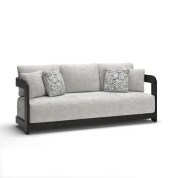 Salina Bay - Sofa With Cushion - Black / Gray