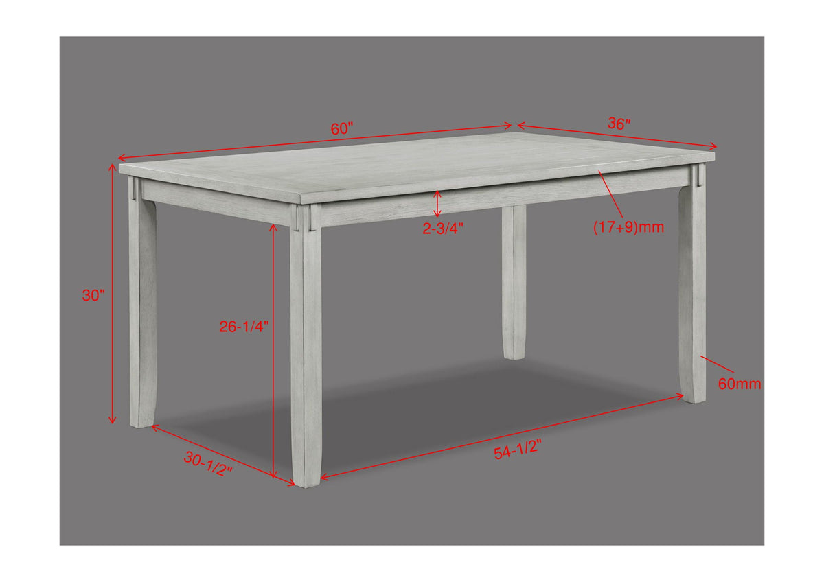 Clara - 6 Piece Dining Room Set - Drift Wood