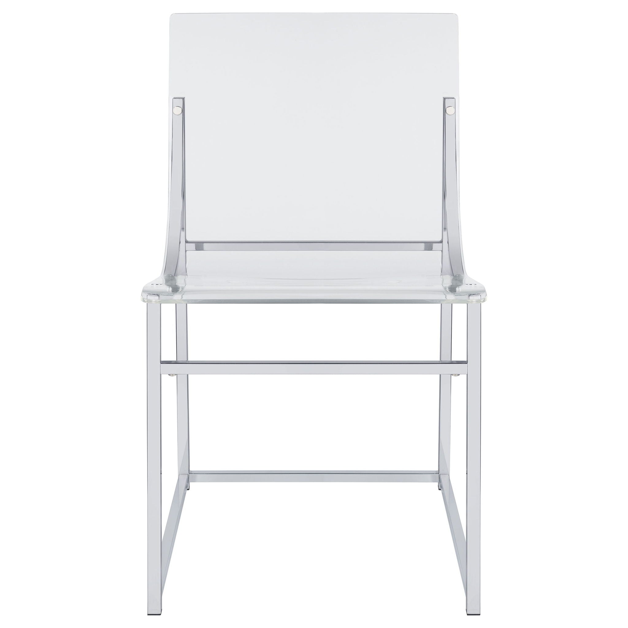Adino Acrylic Dining Side Chair Chrome (Set of 2)