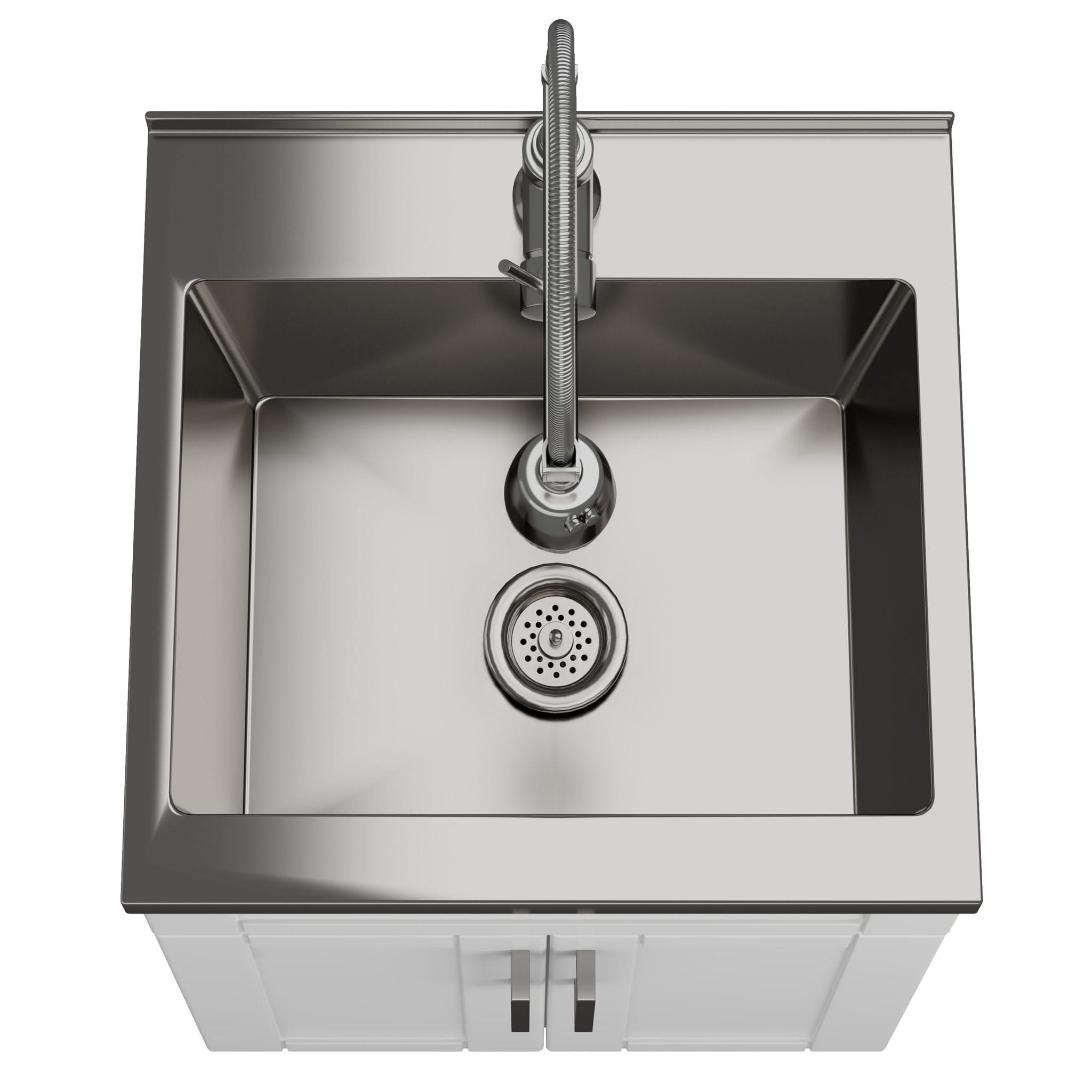 Hennessy - Deluxe Laundry Cabinet With Faucet And Stainless Steel Sink