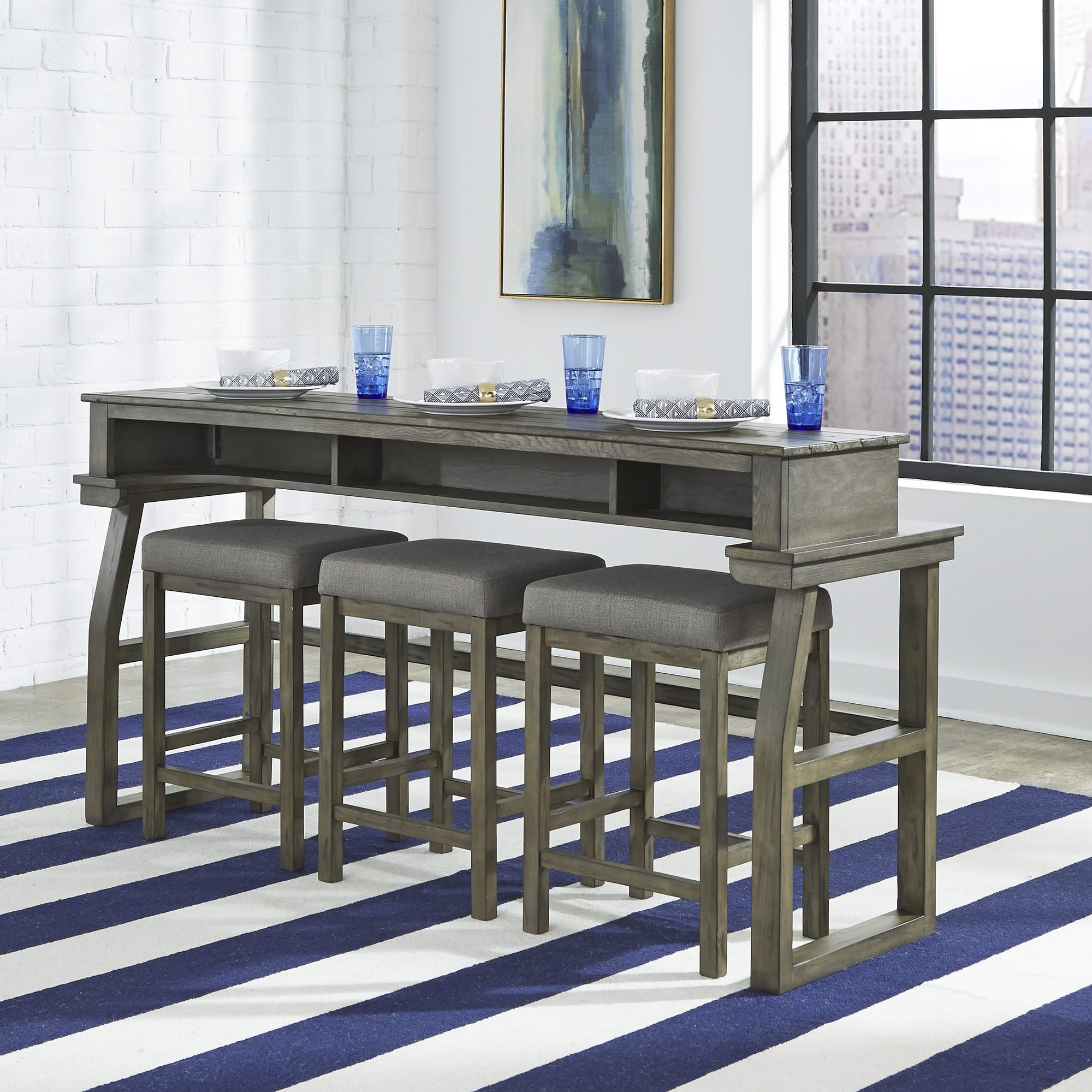Hayden Way - 4 Piece Dining Room Set - Gray Wash