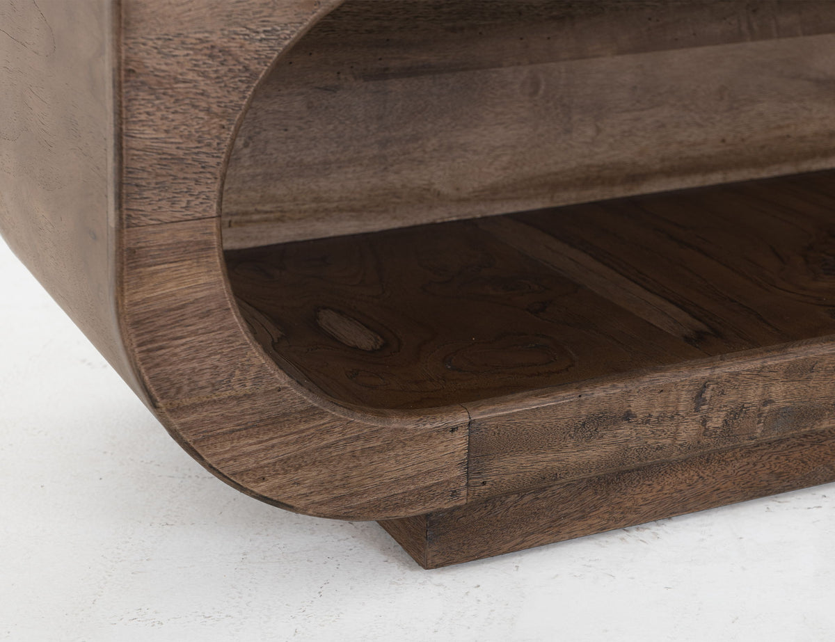 Balam - Wooden Bench With A Cushioned Seat