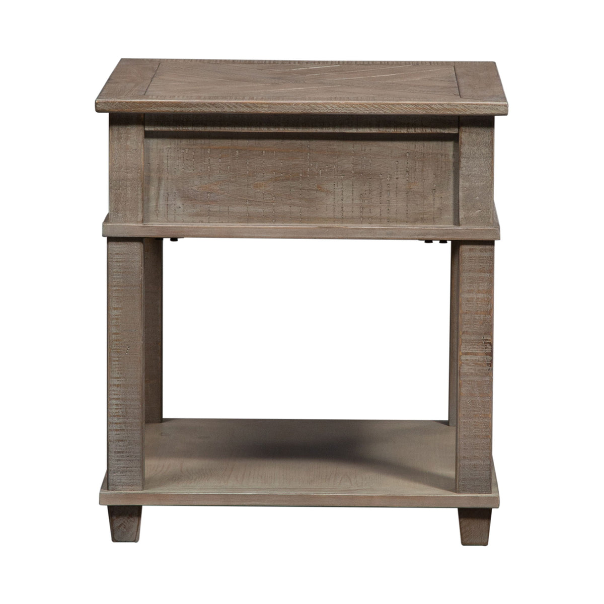 Parkland Falls - Rectangular End Table - Weathered Taupe
