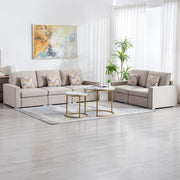 Nolan - Fabric Sofa And Loveseat Living Room With Pillows And Interchangeable Legs