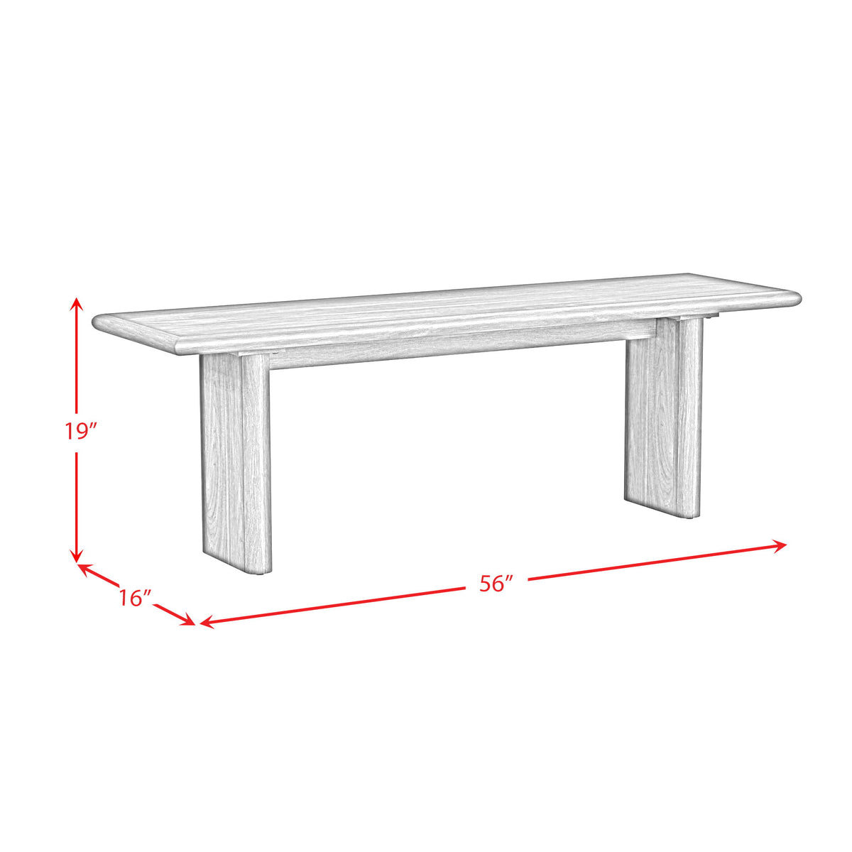 Brisbane - Dining Bench - Brown