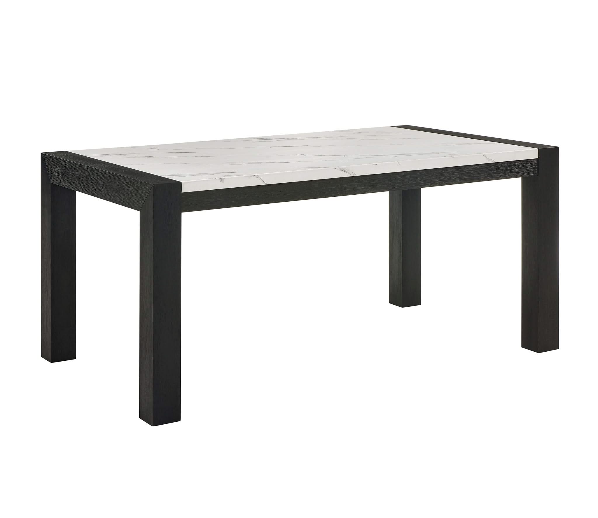 Jules - Faux Marble Dining Table - Charcoal / White