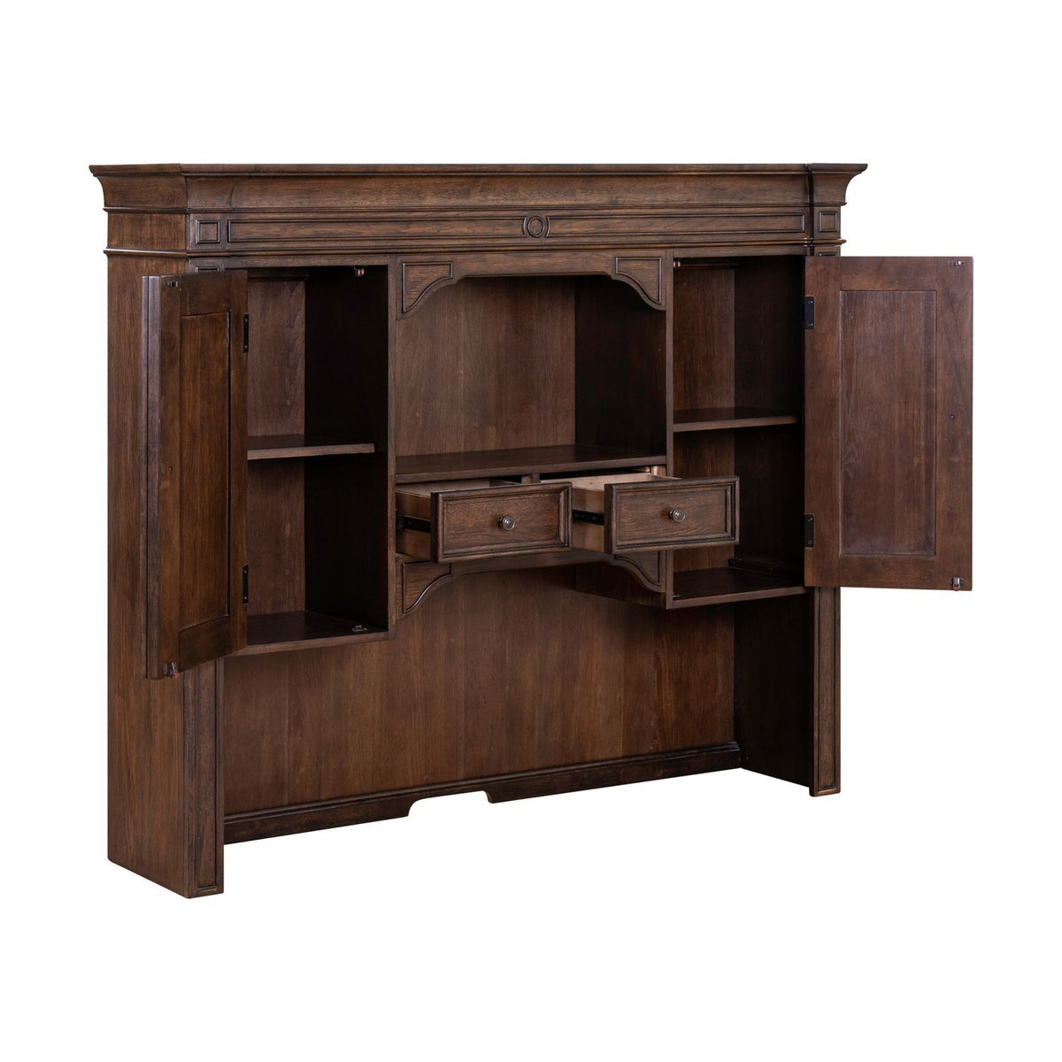 Provence Park - Jr Executive Credenza Hutch - Chateau Brown