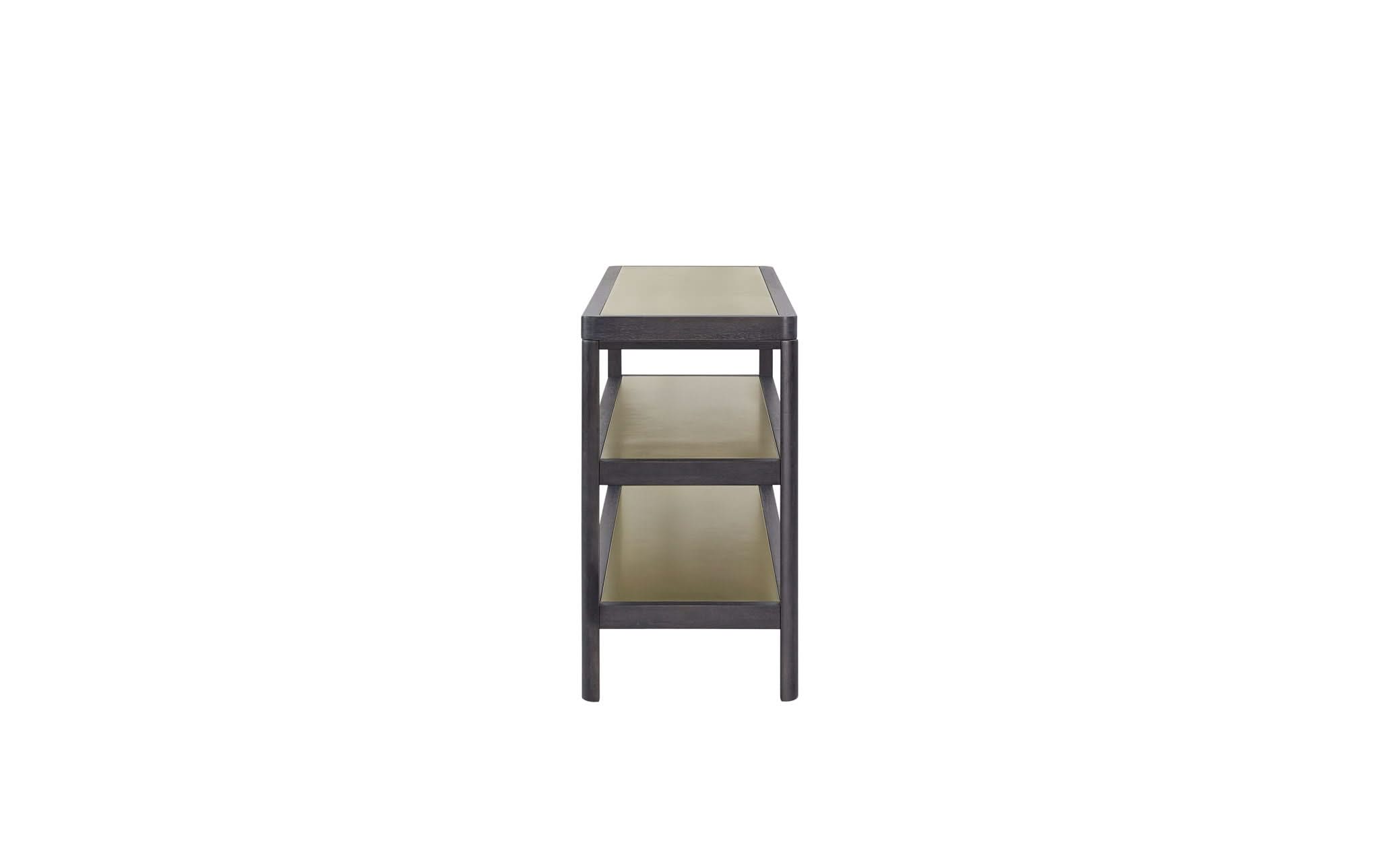 Console Table With Insets - Black