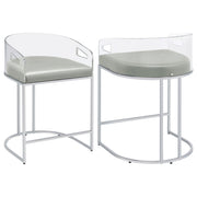 Thermosolis Clear Acrylic Counter Chair Chrome (Set of 2)