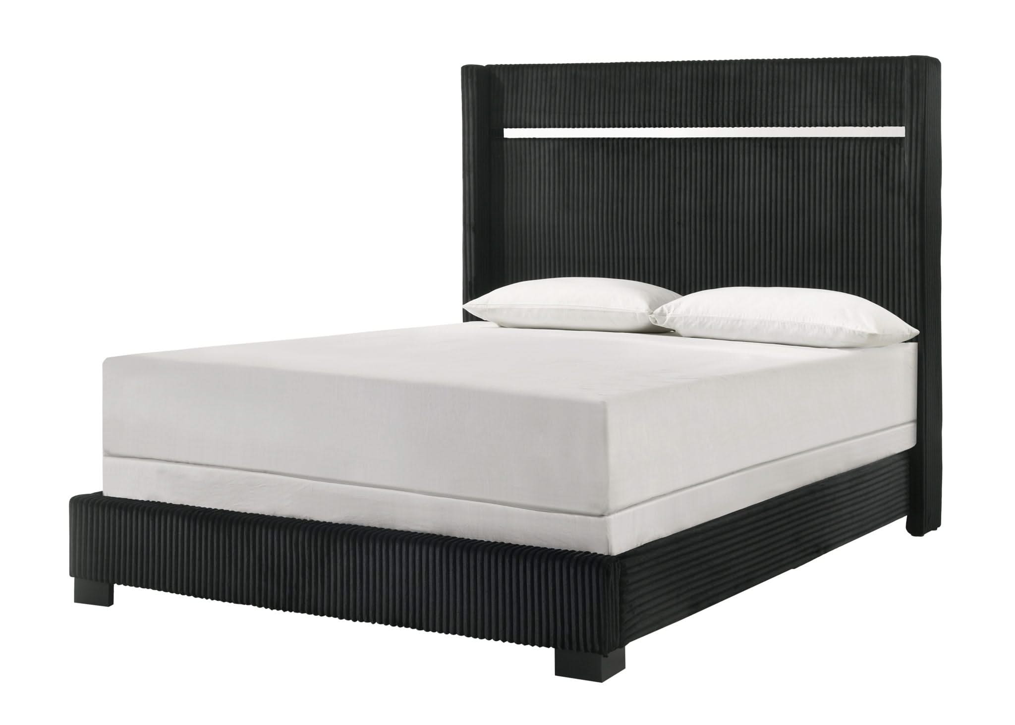 Gennro - Queen 5 Piece Bedroom Set - Black
