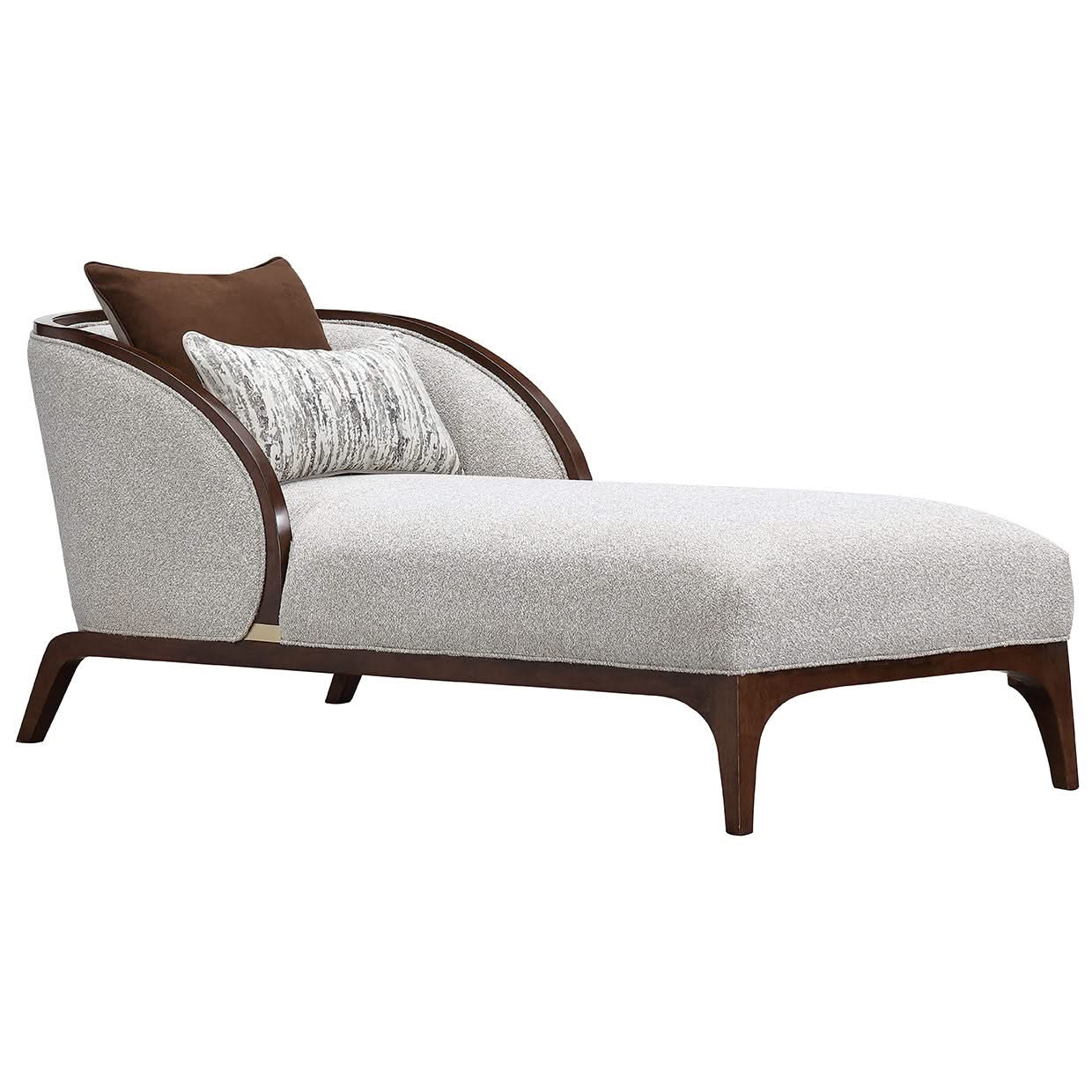 Houston - Chaise - Pebble / Walnut