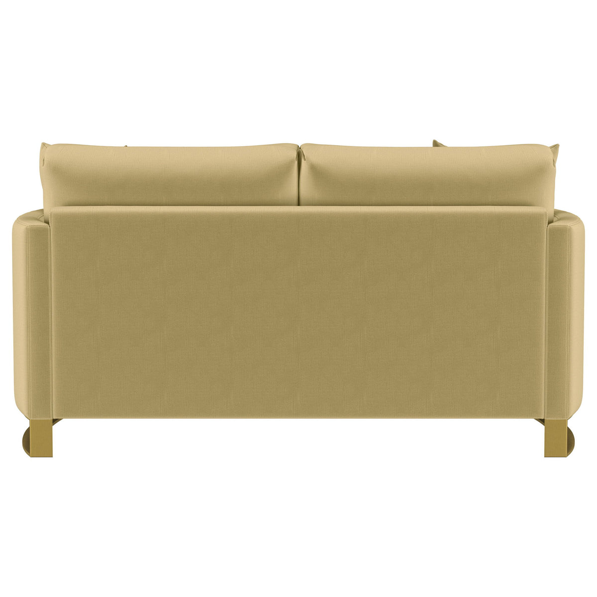 Corliss Upholstered Curved Track Arm Loveseat Camel