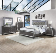 Refino - Queen 5 Piece Bedroom Set - Gunmetal