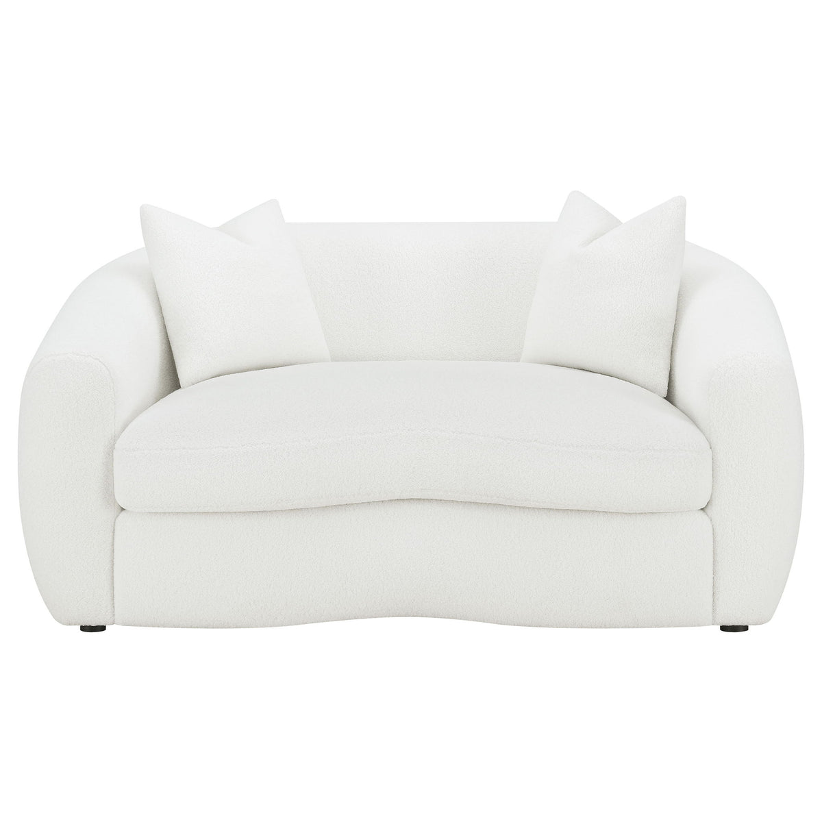 Isabella 3-piece Faux Sheepskin Upholstered Sofa Set Natural