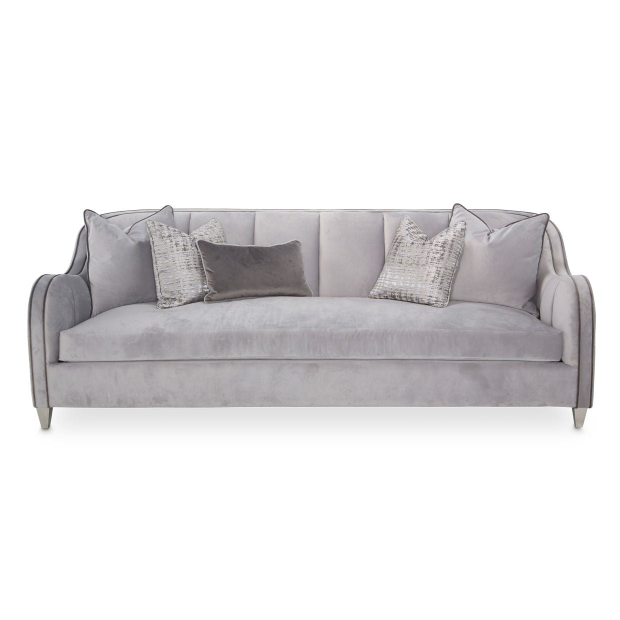 Roxbury Park - Velvet Sofa - Steel / Slate
