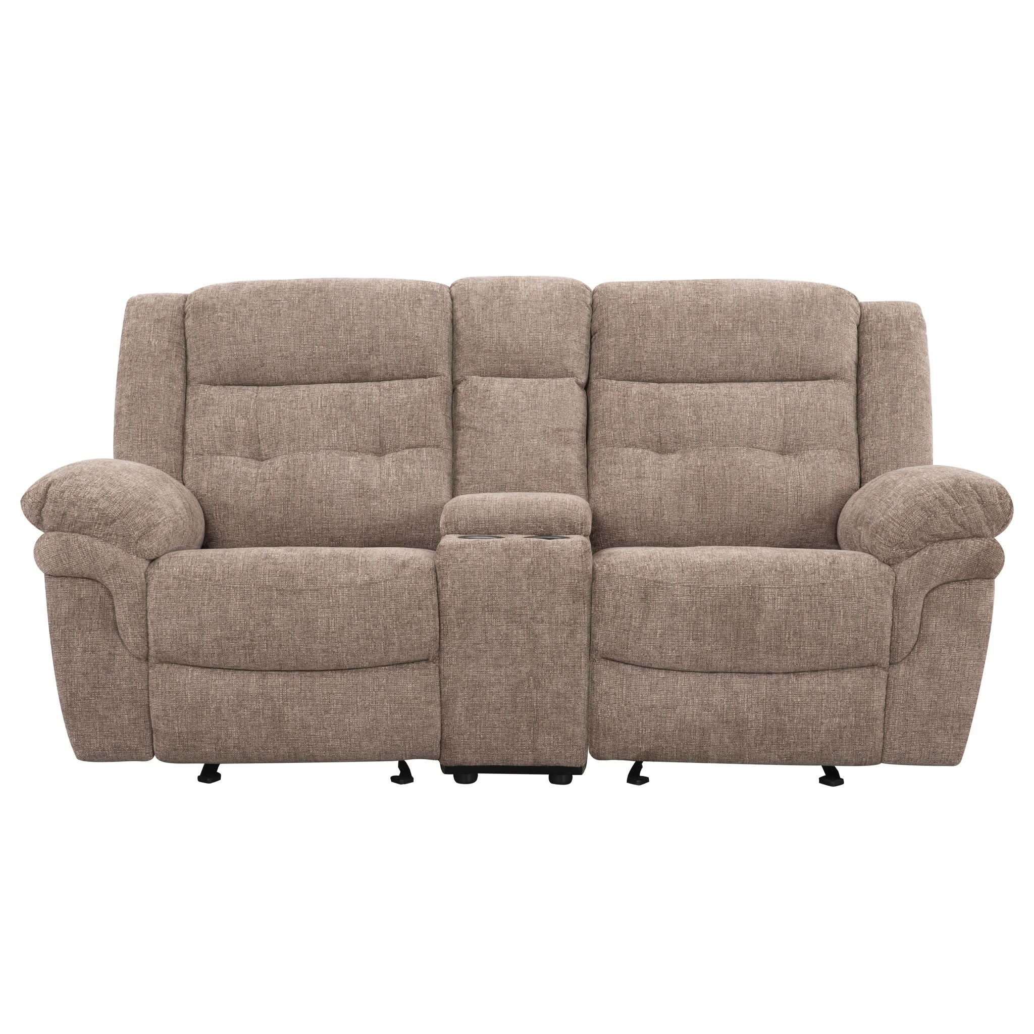 Sydney - Manual Recliner Console Loveseat - Brown
