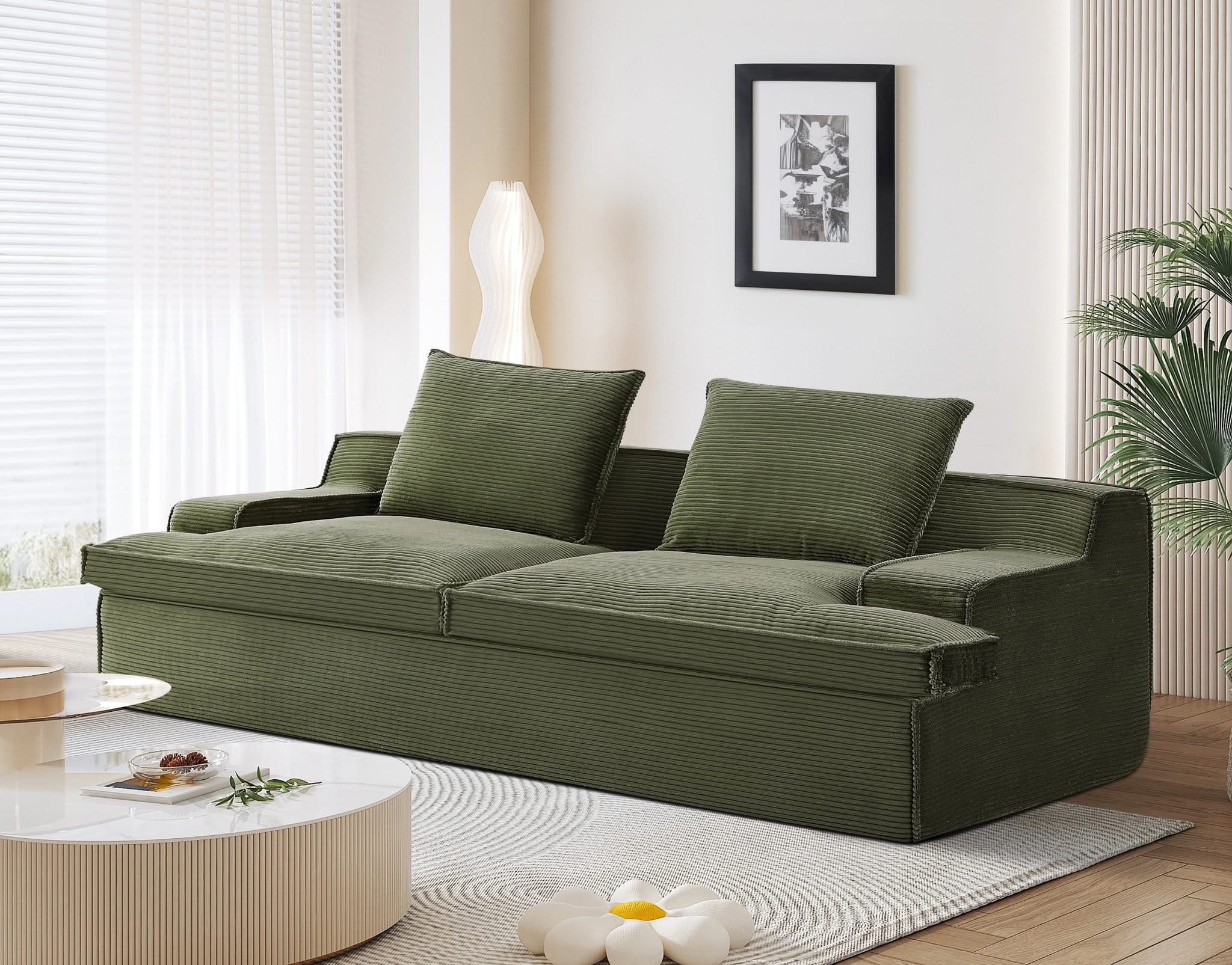Nimbus - Oversized Full Foam 4 Seater Couch For Living Room Upholstered In Soft, Wide Armrests
